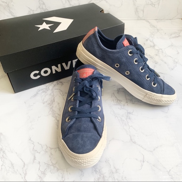 Converse Shoes - Converse Low Top Blue Suede Egret Sneakers CTAS OX 6